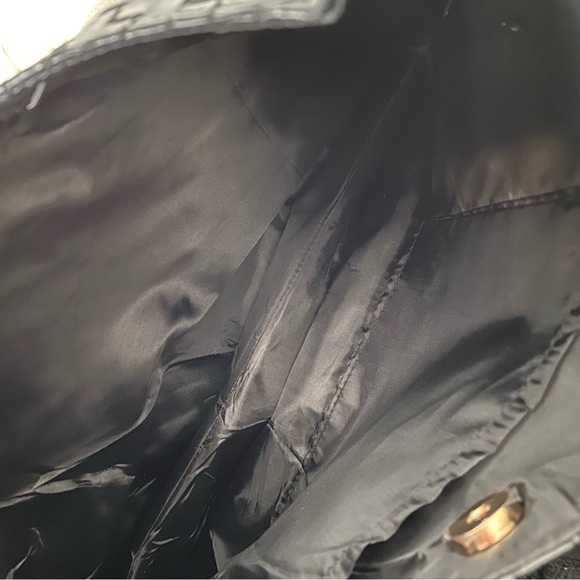 Ulta Beauty Black Vegan Leather Woven Tote Shoulder Bag NWT Knotted Strap - Picture 7 of 7